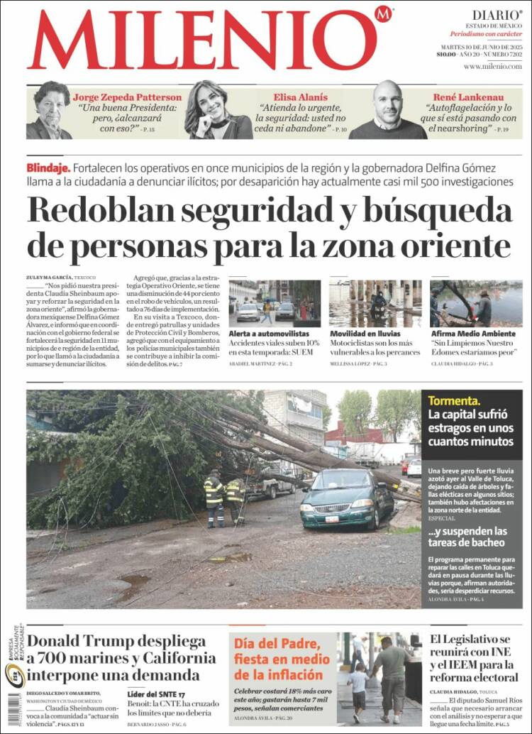 Portada de Milenio - Estado de México (Mexico)