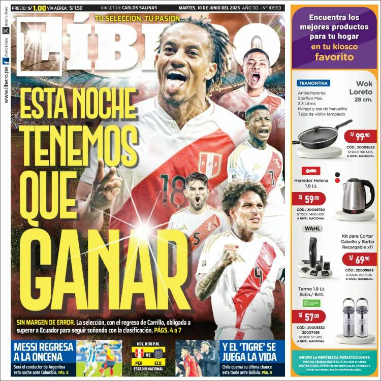 Portada de Líbero (Perú)