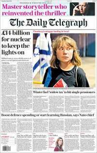 Portada de Daily Telegraph (Reino Unido)