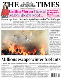 Portada de The Times (Reino Unido)