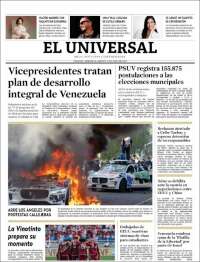 Portada de Universal (Venezuela)