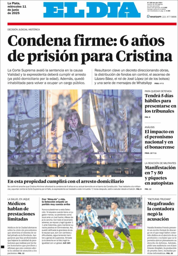 Portada de El Día de la Plata (Argentina)