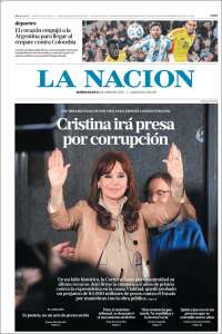 Portada de La Nación (Argentina)