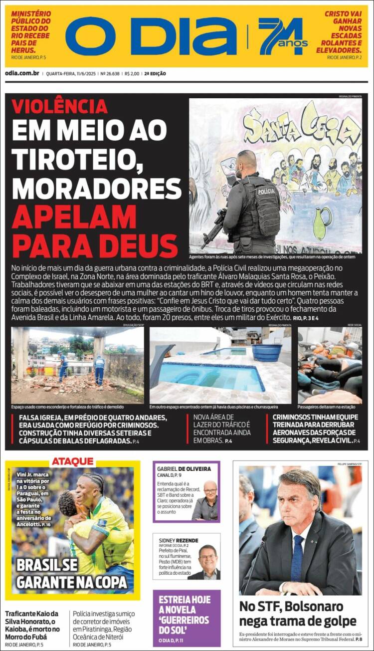 Portada de O Dia (Brasil)