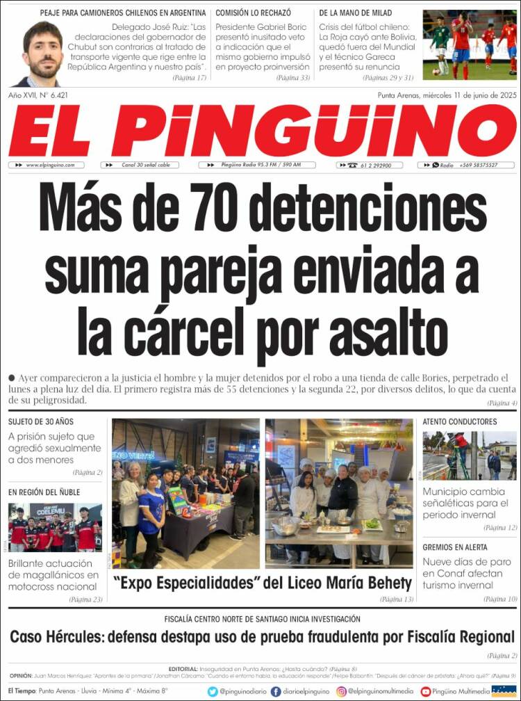 Portada de El Pingüino (Chile)