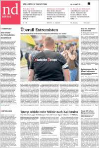 Portada de Neues Deutschland (Alemania)