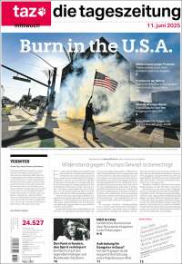 Portada de Die Tageszeitung (Alemania)