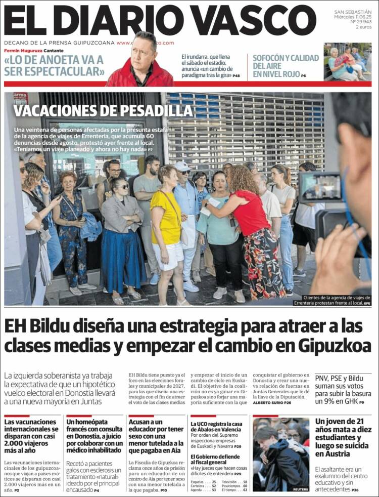 Portada de Diario Vasco (España)