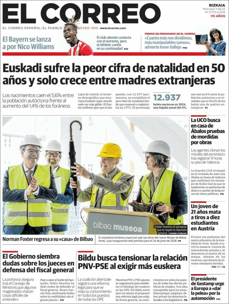 Portada de El Correo (Spain)