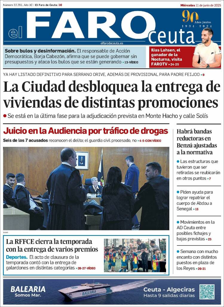 Portada de El Faro de Ceuta (España)