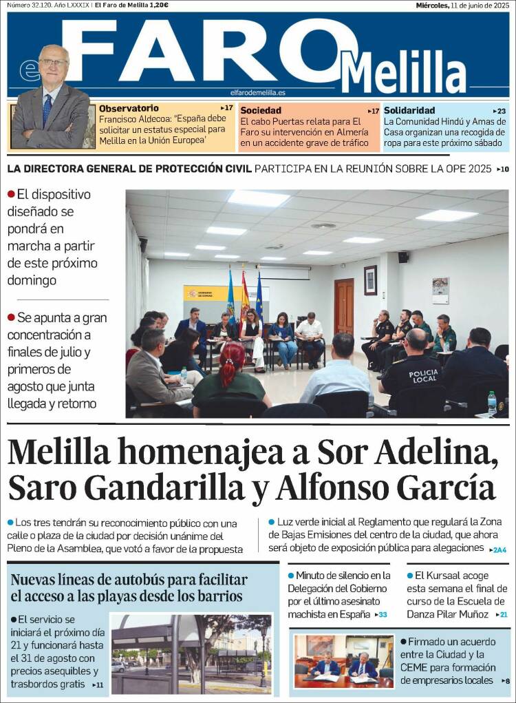 Portada de El Faro de Melilla (Spain)