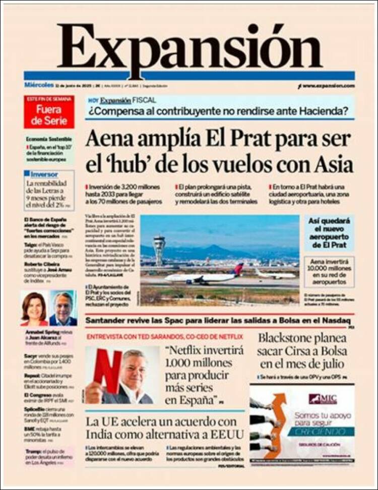 Portada de Expansión (España)