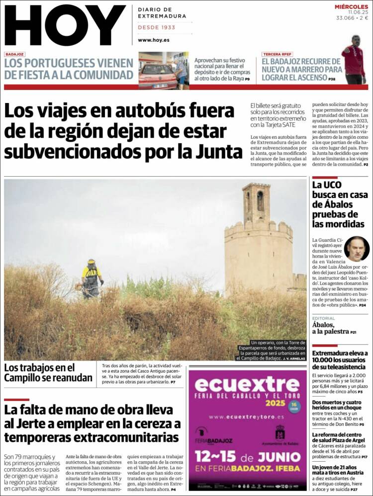 Portada de Hoy - Badajoz (España)