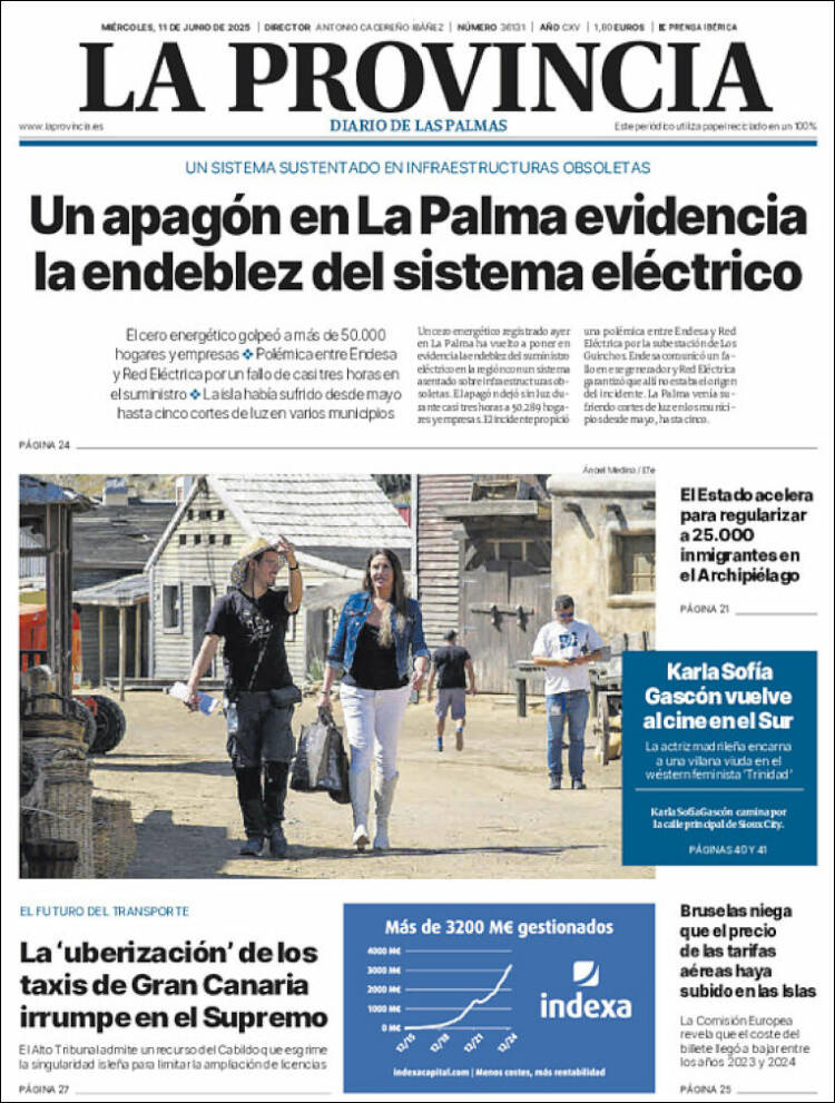 Portada de La Provincia (España)