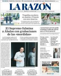 Portada de La Razón (España)