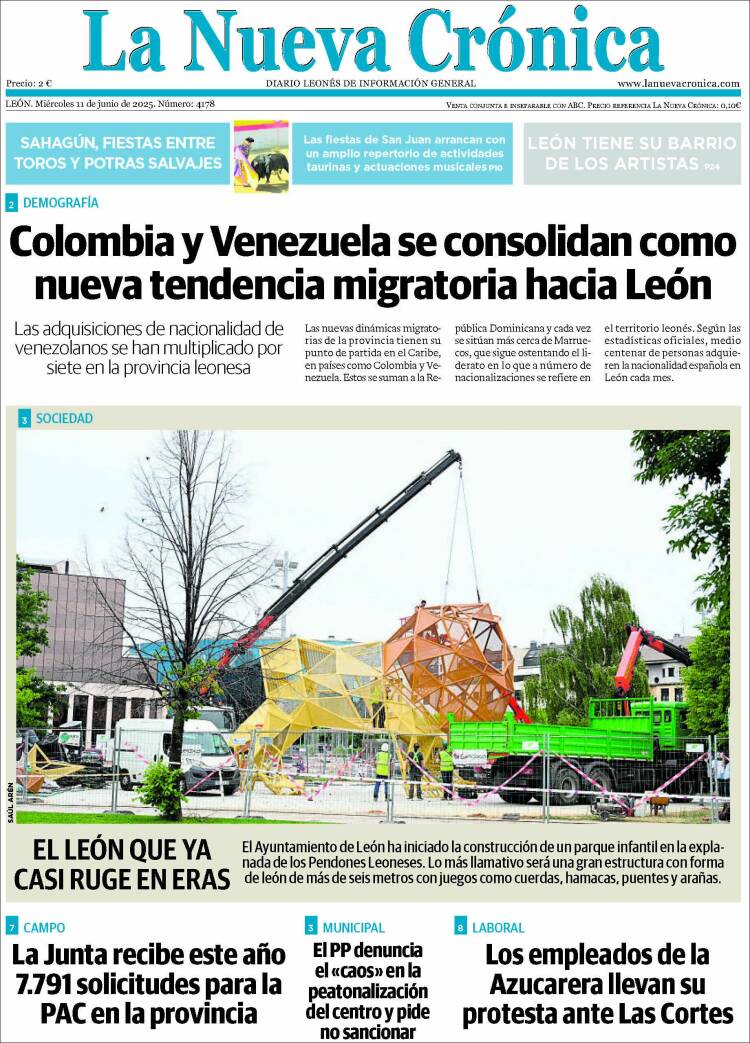Portada de La Nueva Crónica (España)