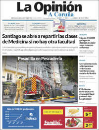 Portada de La Opinión de A Coruña (España)