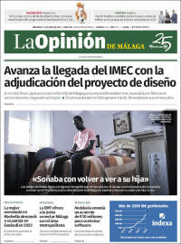 Portada de La Opinión de Málaga (España)