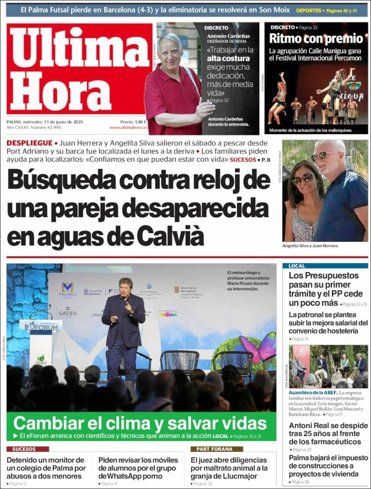 Portada de Última Hora (España)