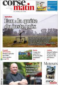 Portada de Corse-Matin (Francia)