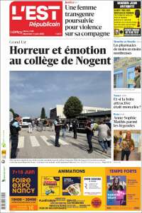 Portada de L'Est Republicain (Francia)