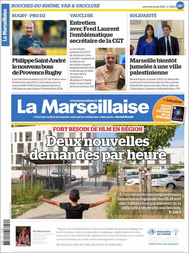 Portada de La Marseillaise (Francia)