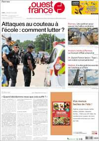 Portada de Ouest France (Francia)