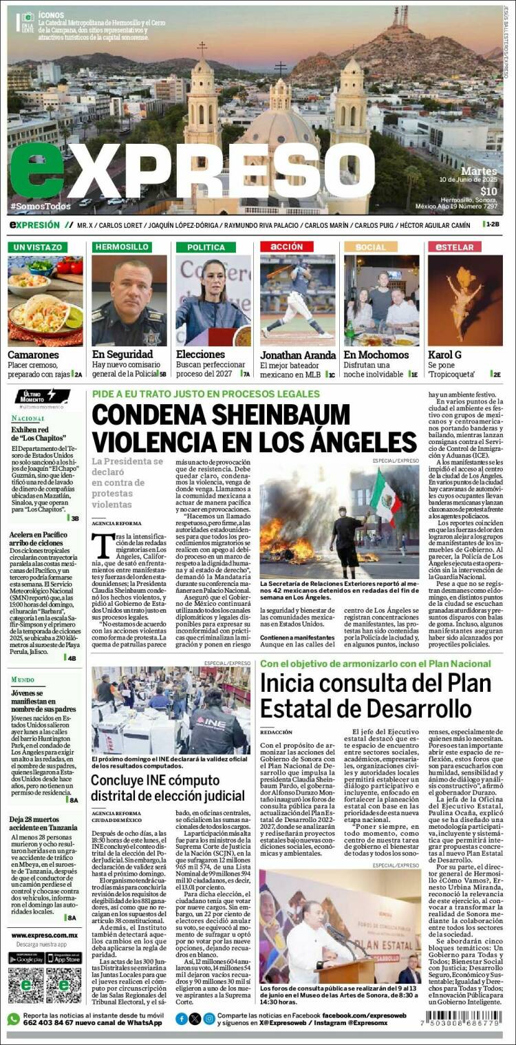 Portada de Expreso (México)