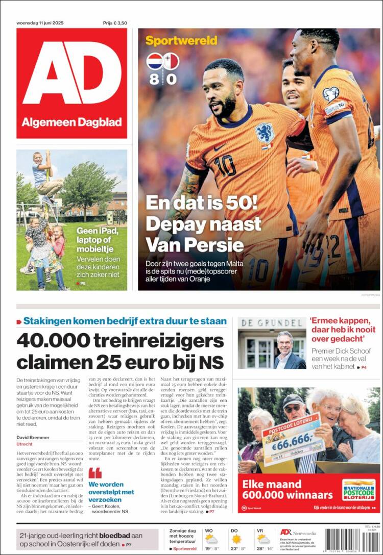 Portada de AD (Países Bajos)