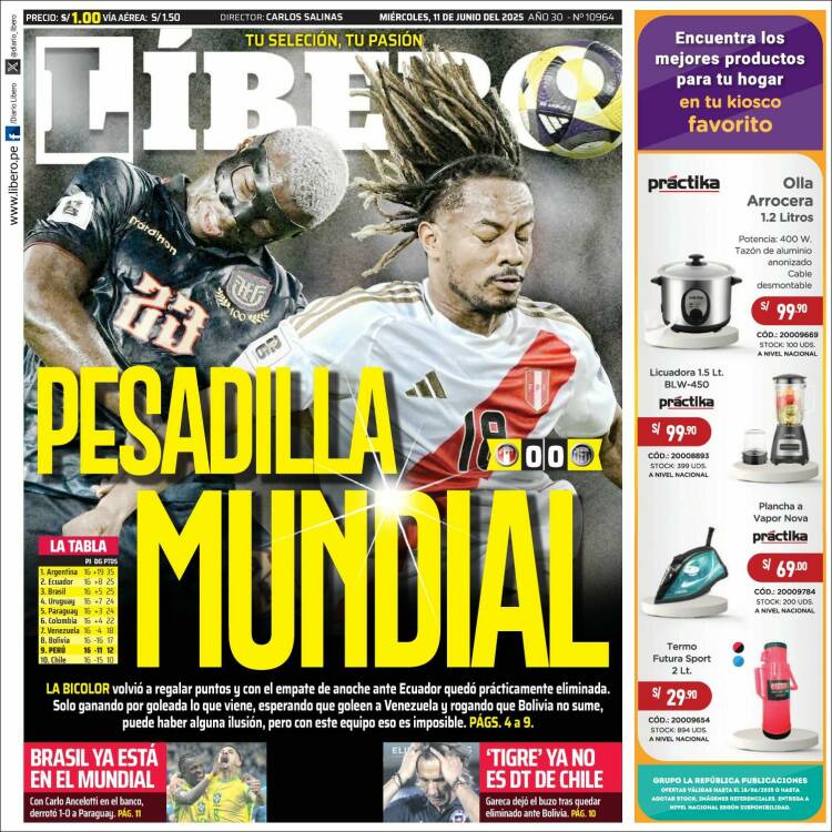 Portada de Líbero (Perú)