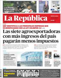 Portada de La Republica (Perú)