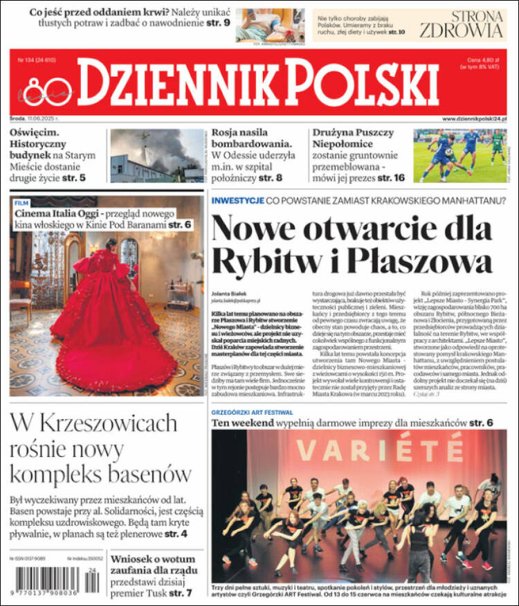Portada de Dziennik (Polonia)