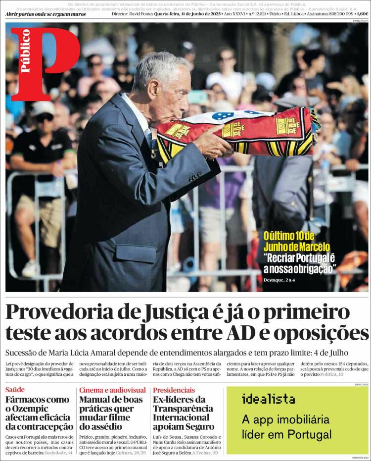 Portada de Público (Portugal)
