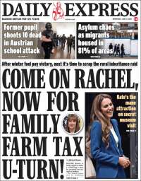 Portada de Daily Express (Reino Unido)