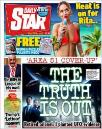 Portada de Daily Star (Reino Unido)