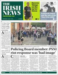 Portada de Irish News (Reino Unido)