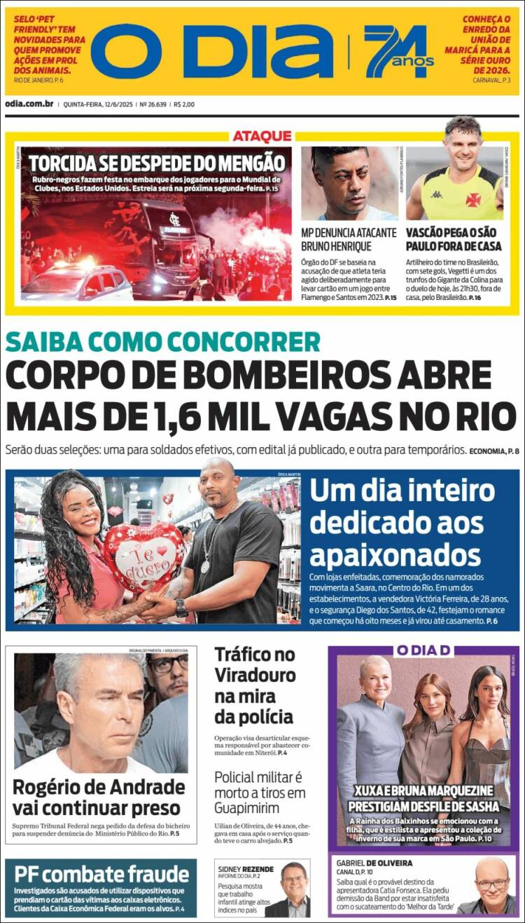 Portada de O Dia (Brasil)