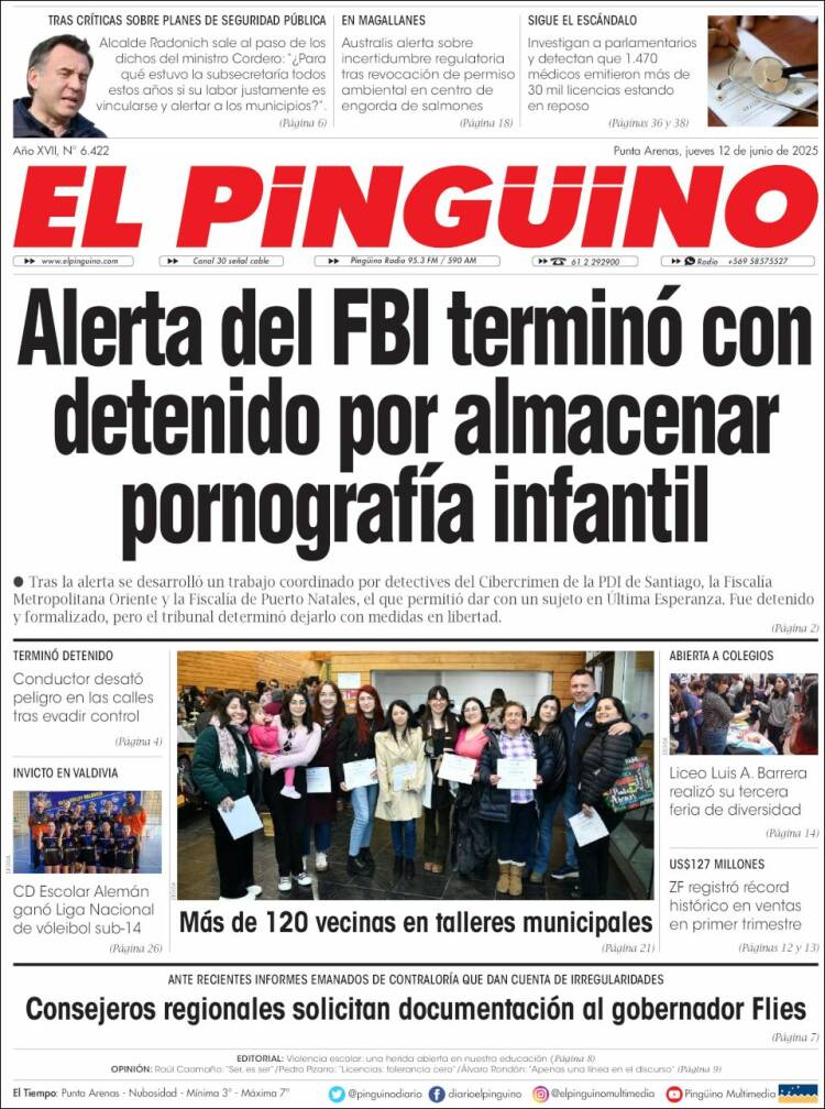Portada de El Pingüino (Chile)
