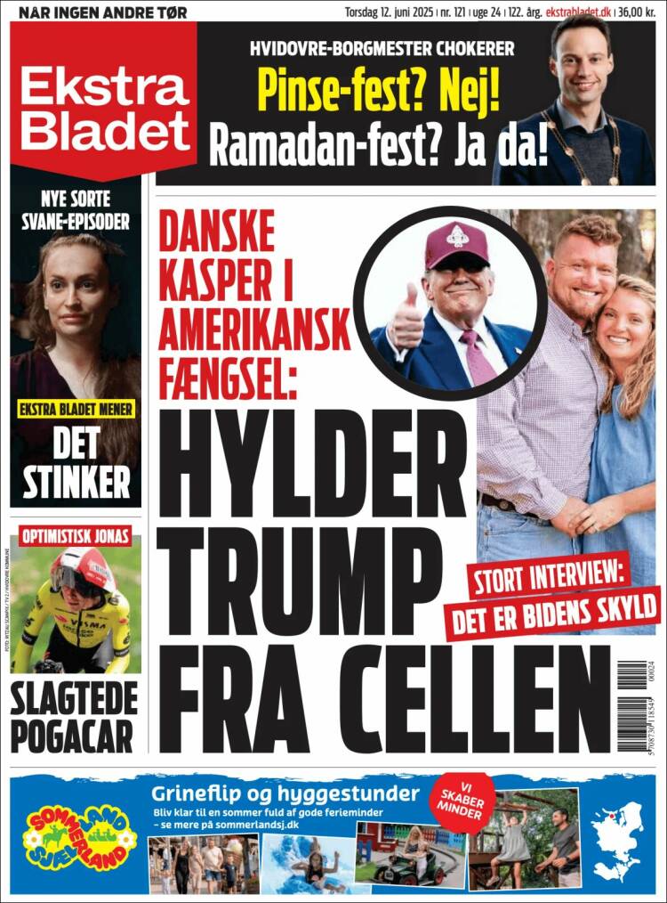 Portada de Ekstra Bladet (Dinamarca)