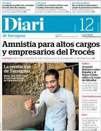 Portada de Diari de Tarragona (Espagne)