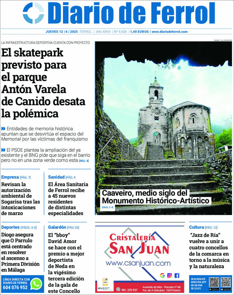 Portada de Diario de Ferrol (España)