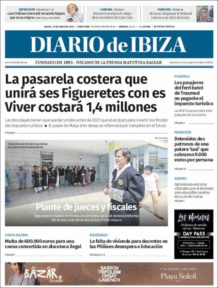 Portada de Diario de Ibiza (España)