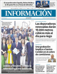 Portada de Diario Información (Espagne)