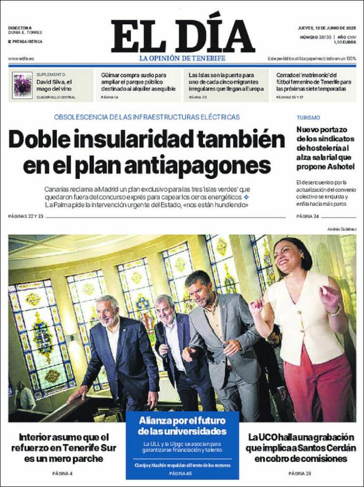 Portada de El Día (España)