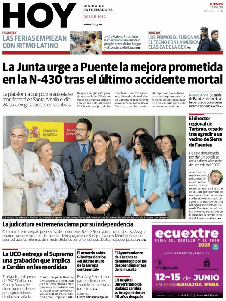 Portada de Hoy - Caceres (España)