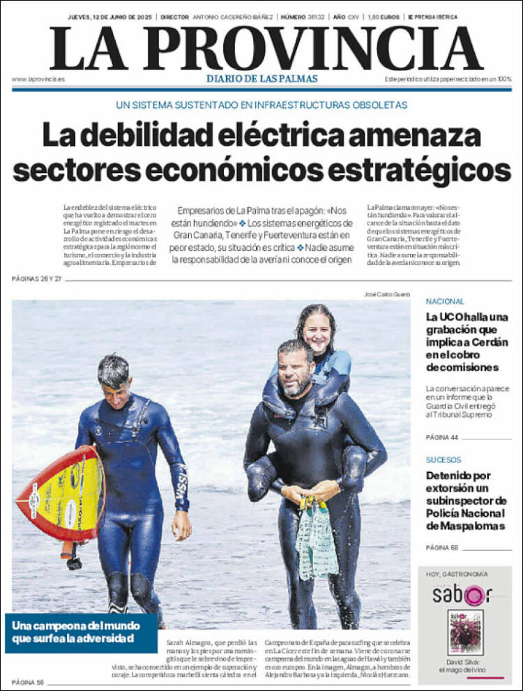 Portada de La Provincia (España)