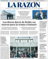 Portada de La Razón (España)