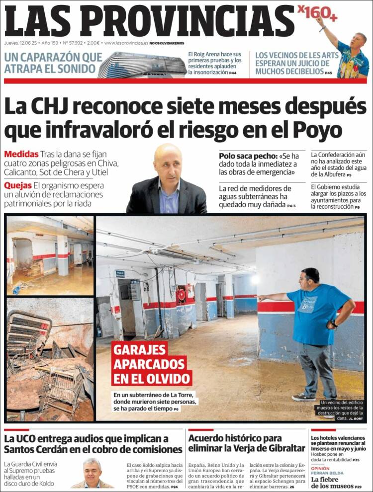 Portada de Las Provincias (España)