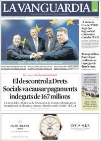 Portada de La Vanguardia (Espagne)