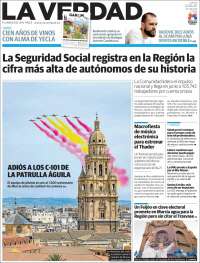 Portada de La Verdad de Murcia (España)